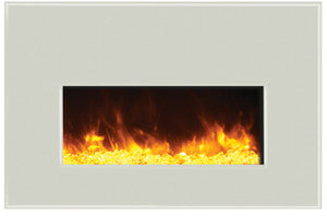 WHITE GLASS SURROUND W/ CLEAR VIEWING AREA - 10701131C