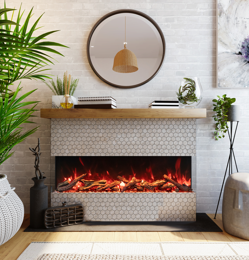 Ambiance Multi View Series - Built In Smart Indoor / Outdoor WiFi Enabled 3 Sided Electric Fireplace