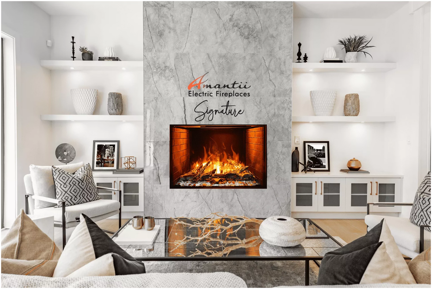 Amantii Signature Electric Fireplace Series Featuring the Optimyst® by Dimplex