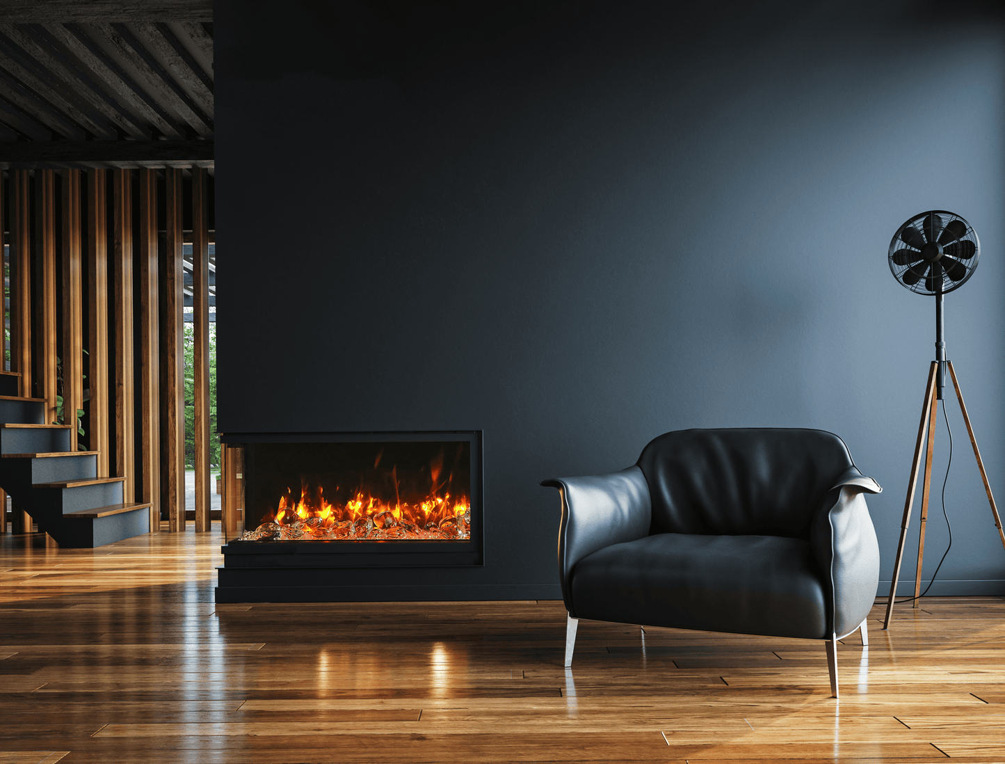Amantii TRU VIEW SLIM LUMINA – 3 Sided Electric Fireplace