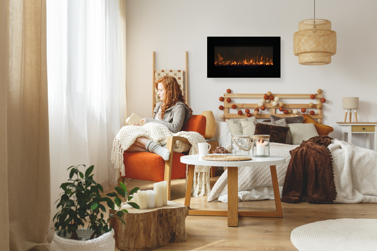 Amantii WM-FM-26-3623-BG-OOB-1 Electric Fireplace