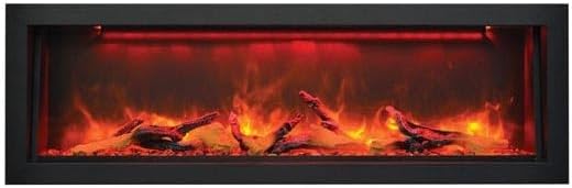 Electric Fireplace with Black Steel Surround (VISTA-BI-50-12), 50-Inch
