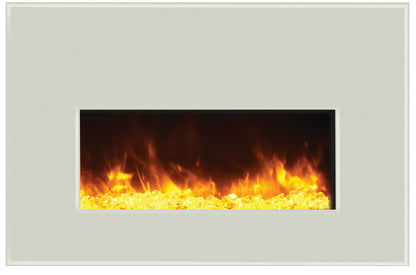 WHITE GLASS SURROUND W/ CLEAR VIEWING AREA - 10701131C
