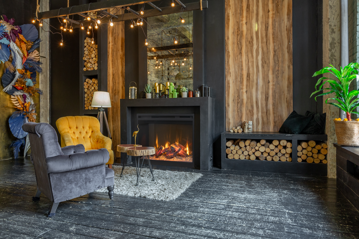 RusticStone Amantii Electric Fireplace