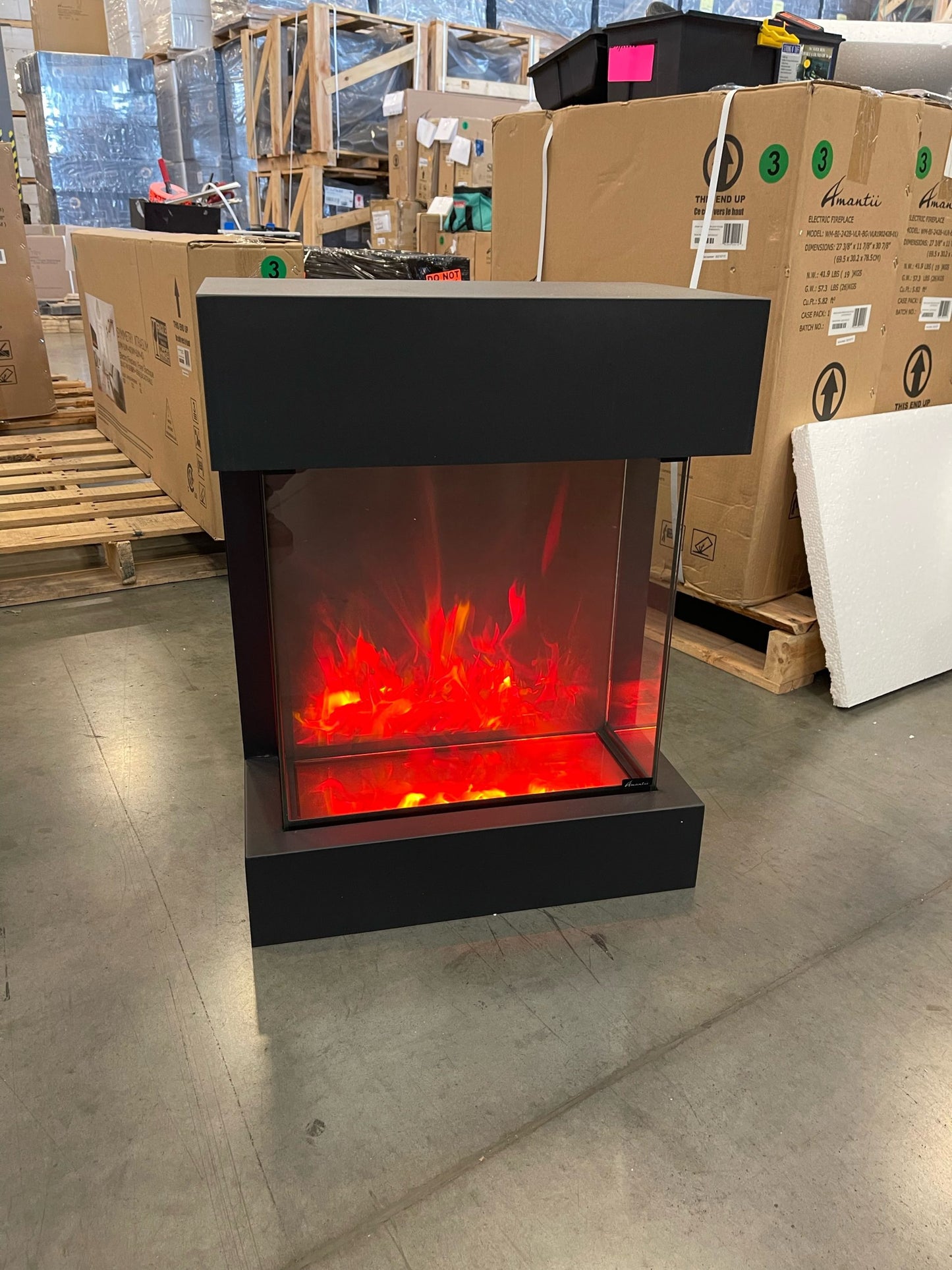 Amantii CUBE-2025WM-OOB-5 /722018110776-3 Freestand Electric Fireplace Open Box