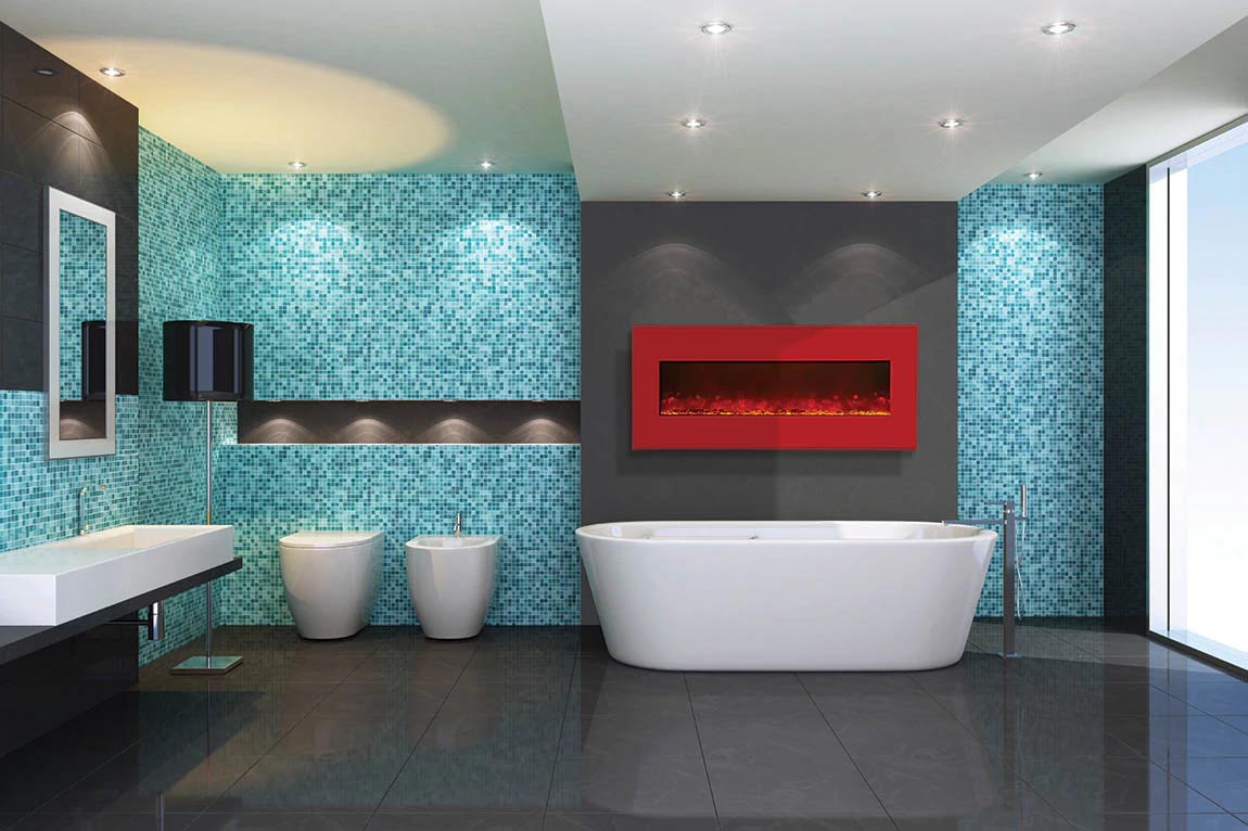 Amantii WM-BI-43-5123-CANDYAPPLERED Electric Fireplace