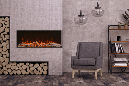 Amantii TRU VIEW Extra Tall- Extra Long LUMINA - 3 Sided Electric Fireplace